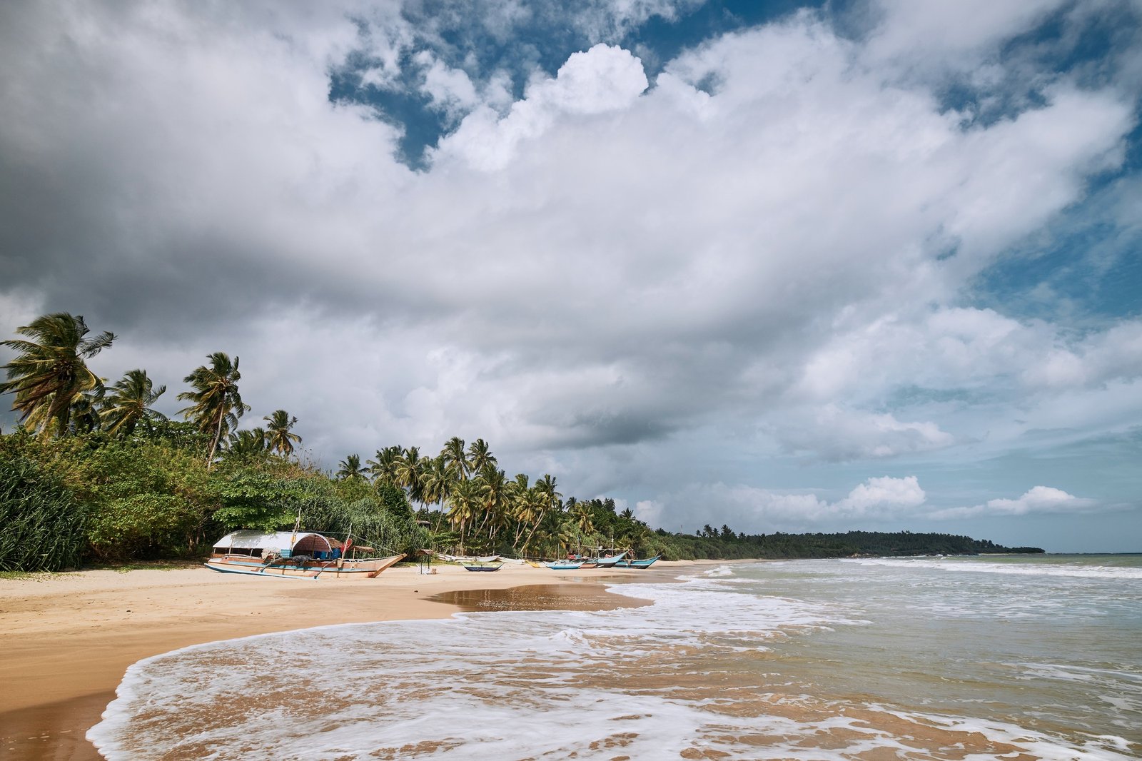 Beautiful sand beach in Sri Lanka